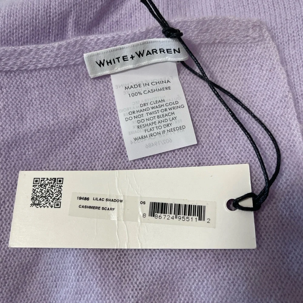 White + Warren Lilac Shadow Cashmere Scarf 19486 - Picture 7 of 7